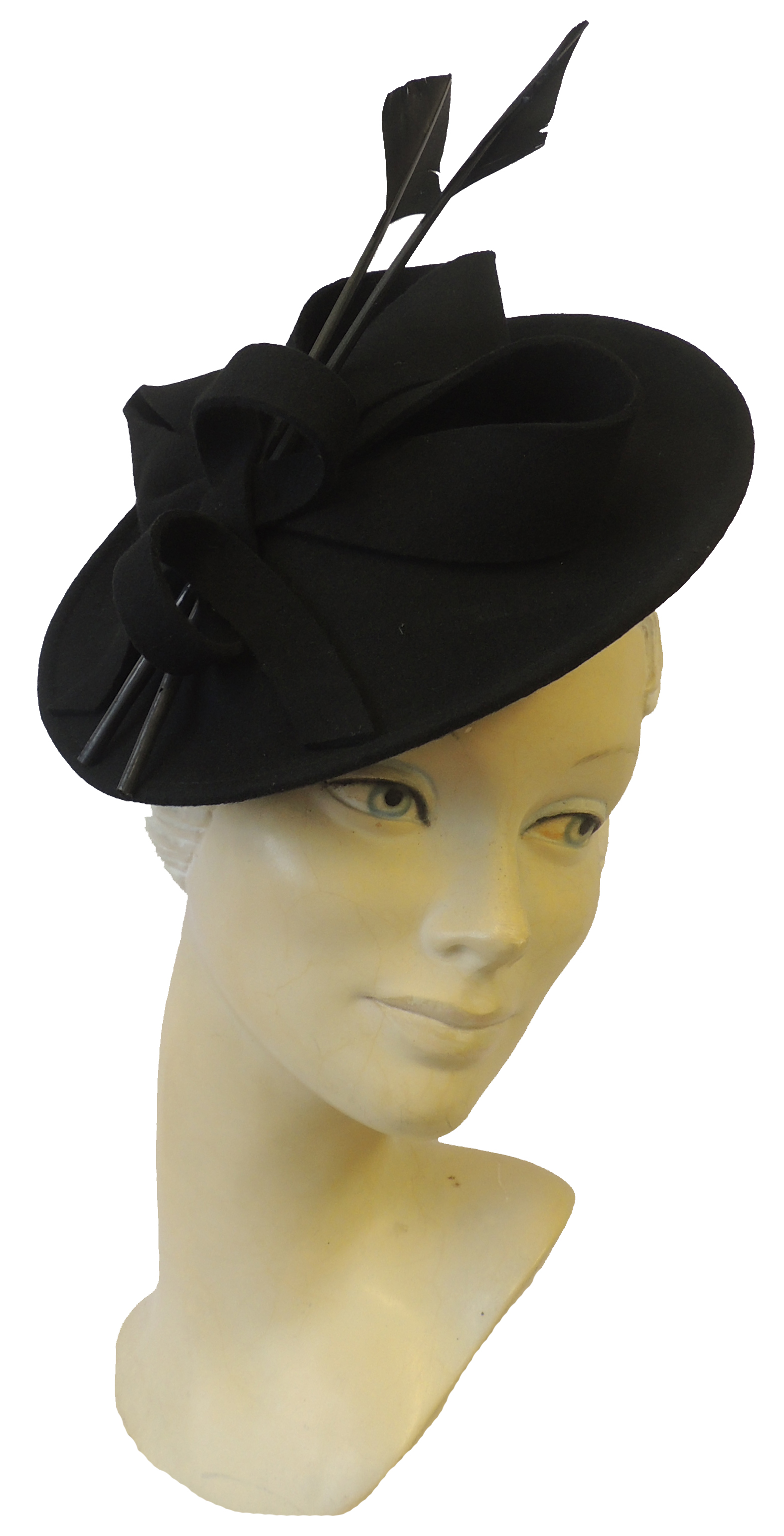 New Ladies Vtg 1940s 50s Hollywood Glamour Retro Pinup Saucer Tilt Hat